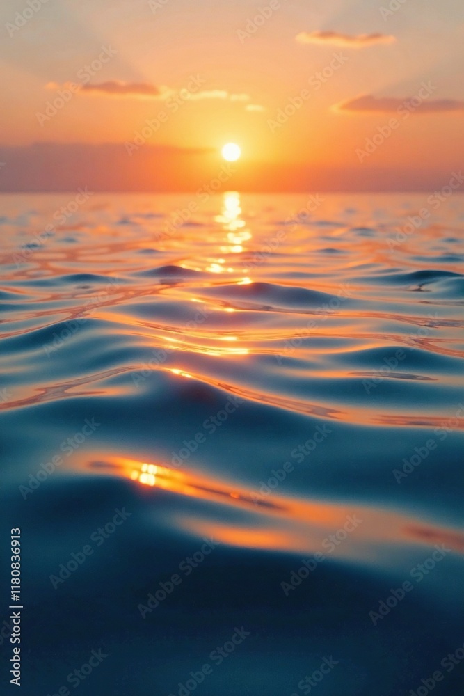 Gentle ripples on the surface of White Sea during serene sunset, picture, serene, ripples Gentle ripples on the surface of White Sea during serene sunset, picture, serene, ripples