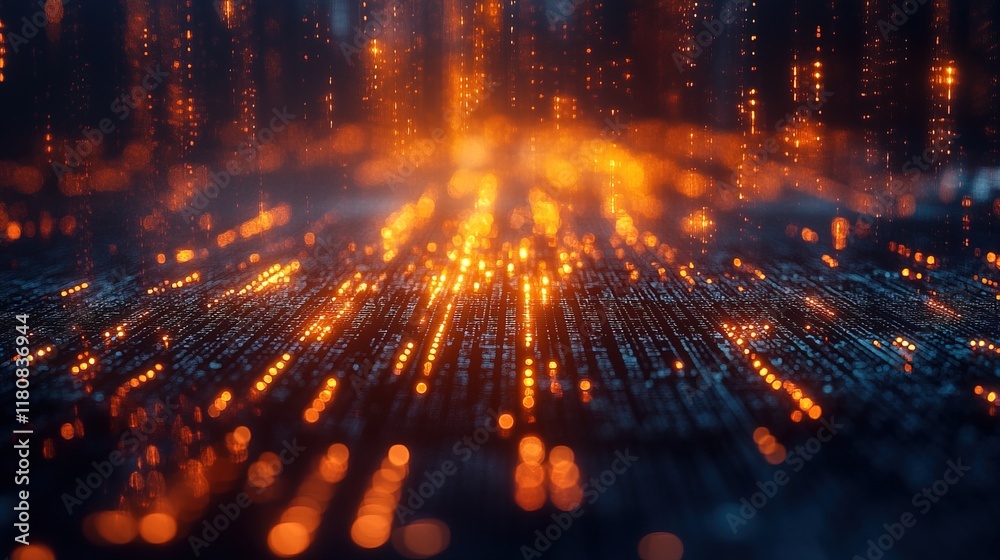 Obraz premium Quantum Physics Equations Overlaid on Digital Quantum Computer