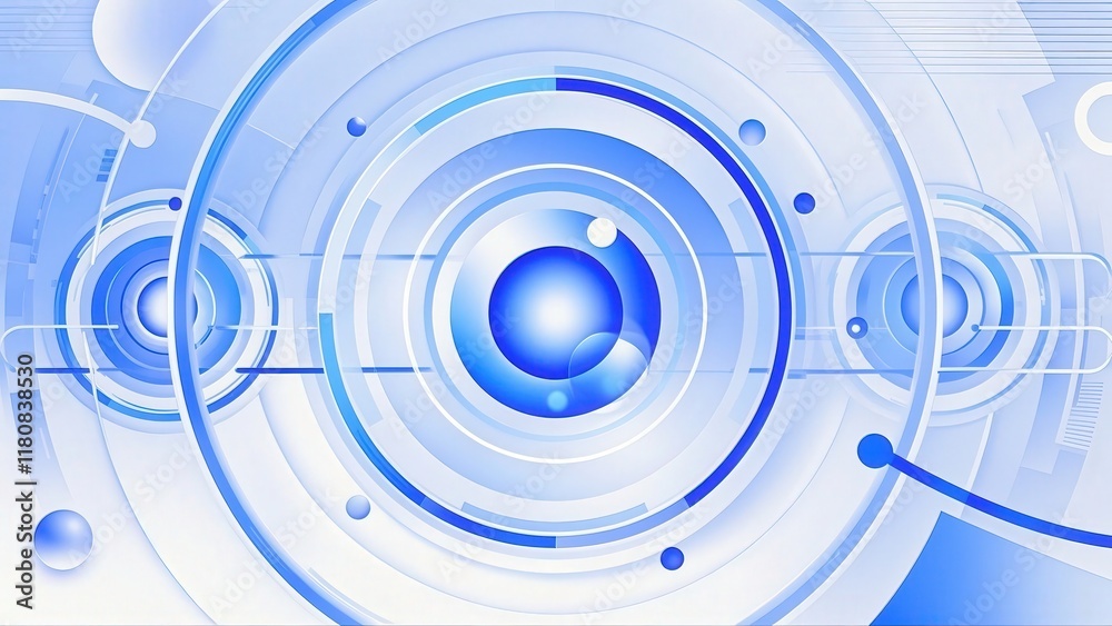 Obraz premium Technological blue circular background image