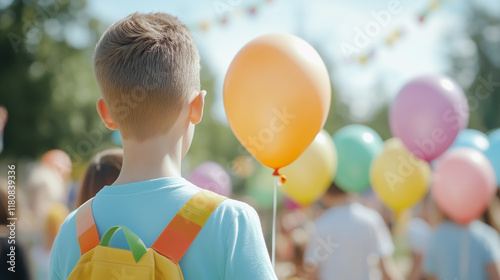 Boy with Balloon at a Festi...