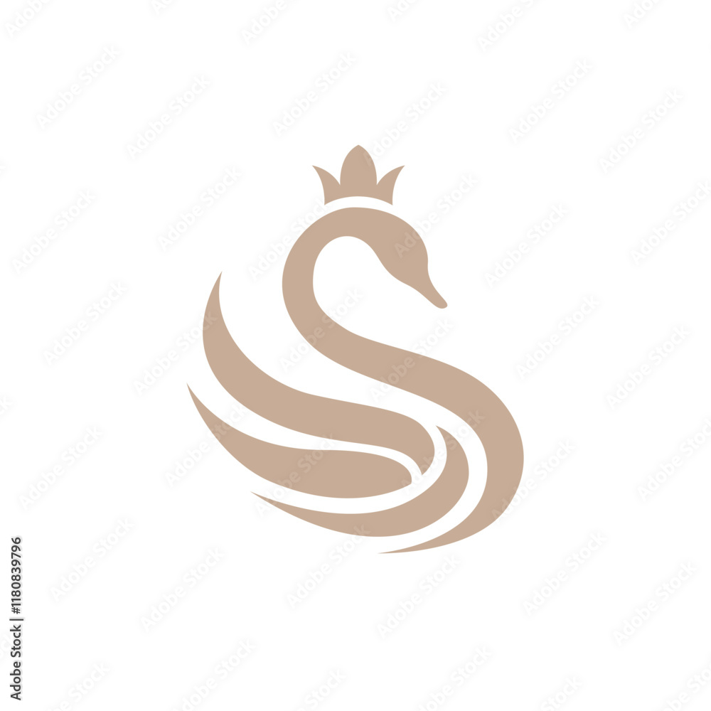 Obraz premium goose vector concept logo template design
