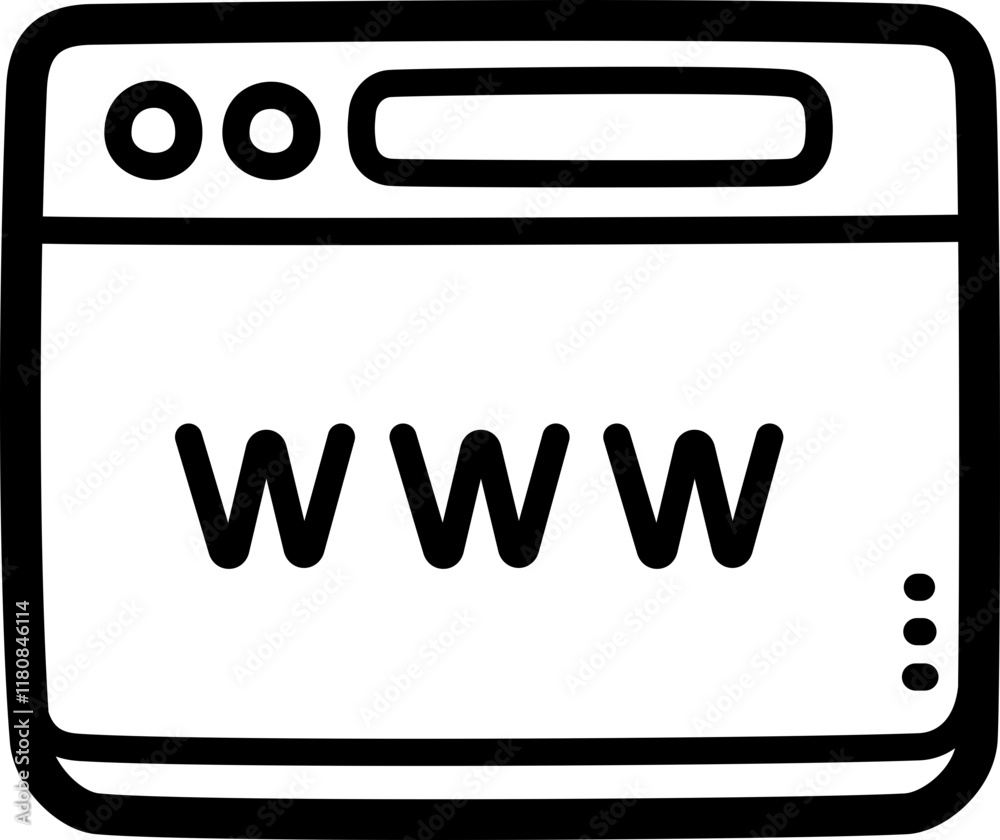 Website doodle vector icon and illustration Website doodle vector icon and illustration