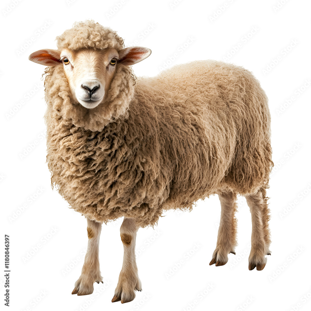 Sheep in Focus: A fluffy sheep stands confidently, its soft, brown wool and gentle gaze capturing the essence of farm life. Its innocence and beauty are a testament to nature's wonders. Sheep in Focus: A fluffy sheep stands confidently, its soft, brown wool and gentle gaze capturing the essence of farm life. Its innocence and beauty are a testament to nature's wonders.