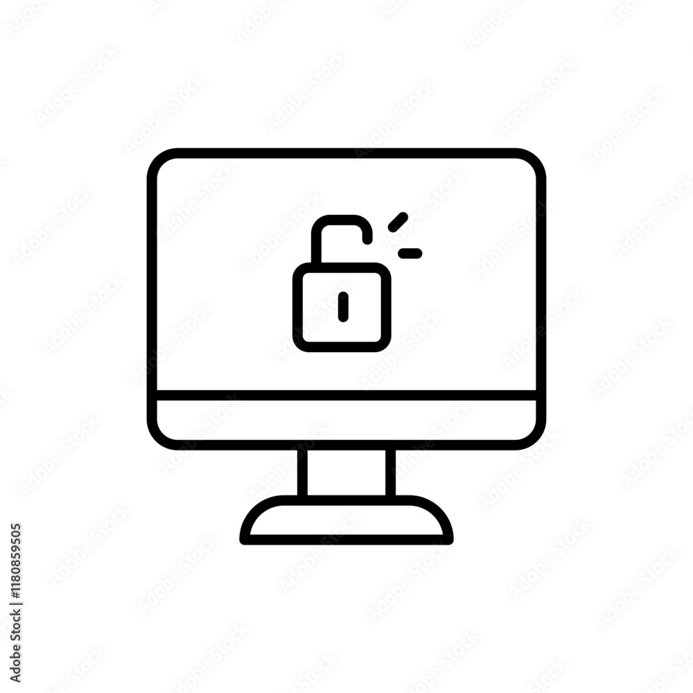 Data leak outline icons, minimalist vector illustration ,simple transparent graphic element .Isolated on white background Data leak outline icons, minimalist vector illustration ,simple transparent graphic element .Isolated on white background