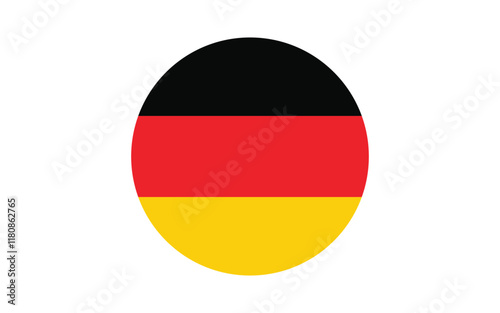 Germany flag vector icon isolated, Germany flag button, vector illustration of Germany flag.