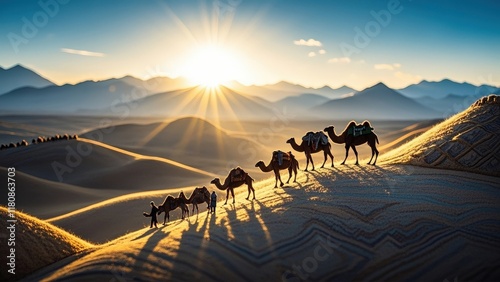 Desert Sunset Camel Team