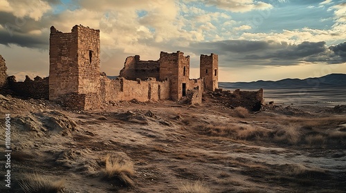 Ancient Ruins at Sunset: A Glimpse into History