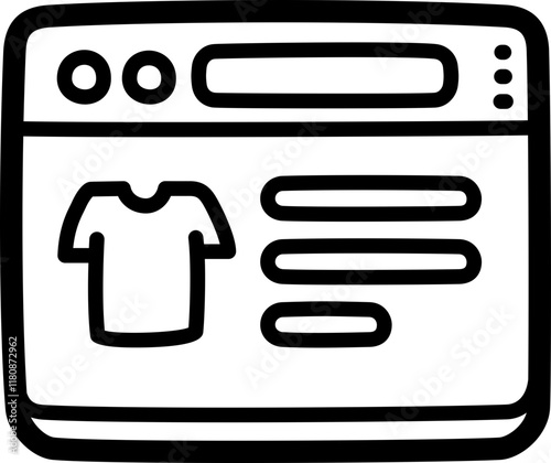 Website doodle vector icon and illustration