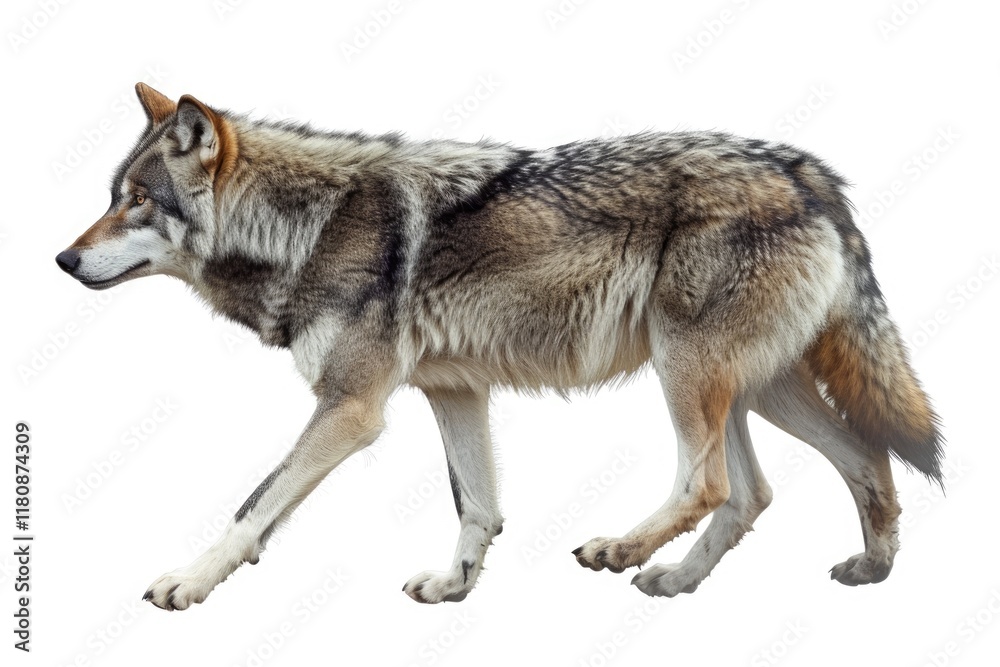 Gray wolf isolated on white background Gray wolf isolated on white background