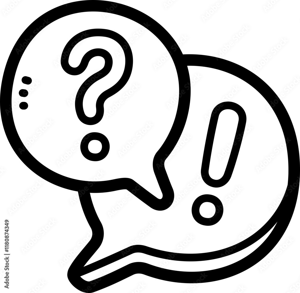 Faq doodle vector icon and illustration Faq doodle vector icon and illustration