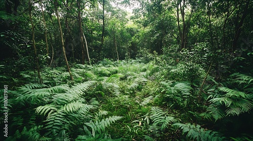 Lush Green Forest Path: A Tranquil Escape into Nature's Embrace