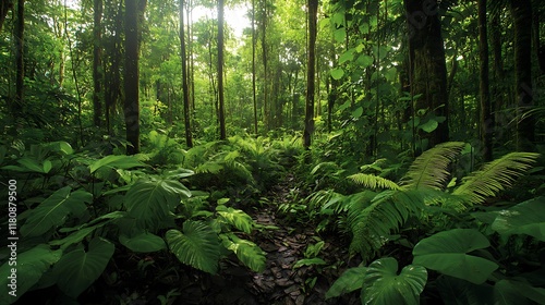 Lush Rainforest Path: A Tranquil Escape into Nature's Embrace
