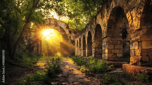 Sunlit Ruins: A Mystical Path Through Time