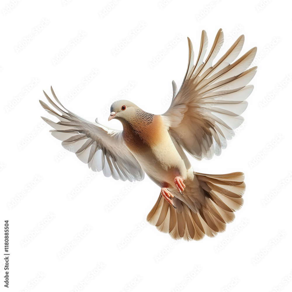 Obraz premium a beautifully illustrated bird in flight. showcasing its detailed feathers and graceful posture essence of freedom and nature. making it suitable for various artistic and educational purposes