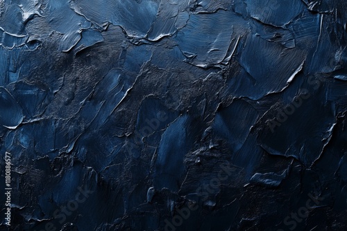 Deep blue textured paint background.