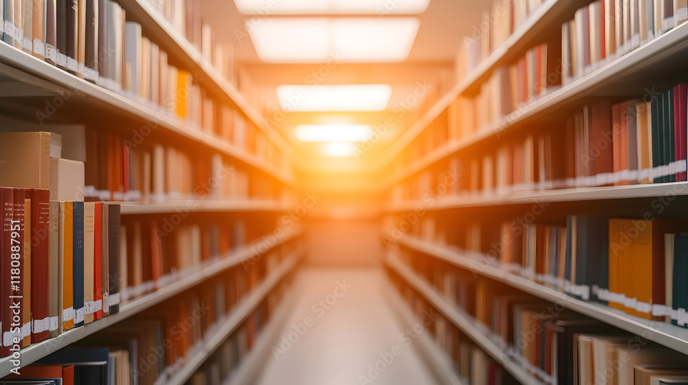 Exploring knowledge sunlit library aisles filled with books cozy environment inspiring viewpoint academic concept Exploring knowledge sunlit library aisles filled with books cozy environment inspiring viewpoint academic concept