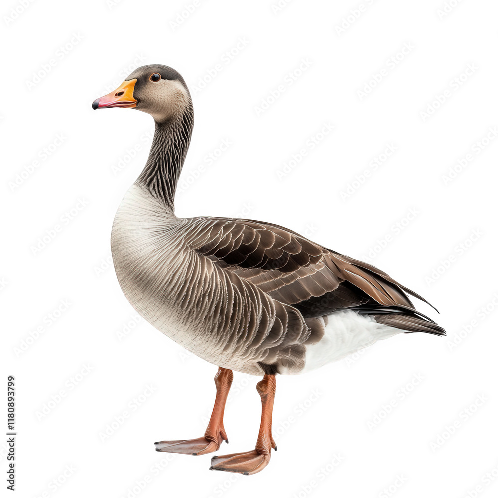 realistic depiction of a standing duck. showcasing its detailed plumage. posture. and coloration against a plain white background this representation emphasizes the beauty and characteristics of the b realistic depiction of a standing duck. showcasing its detailed plumage. posture. and coloration against a plain white background this representation emphasizes the beauty and characteristics of the b