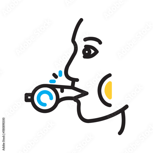 Vector multi color icon for Whistleblower