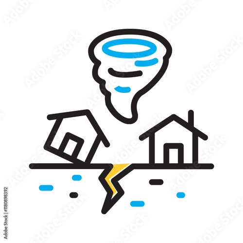 Vector multi color icon for Catastrophic