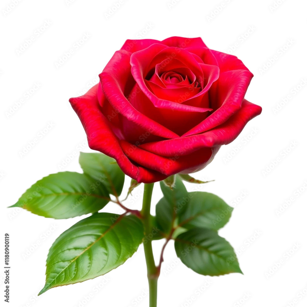 3D Red rose isolated on white background 3D Red rose isolated on white background