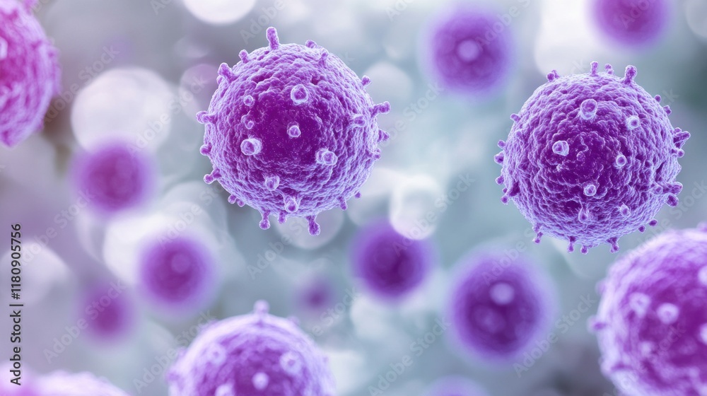 Microscopic View of Purple Cells Microscopic View of Purple Cells