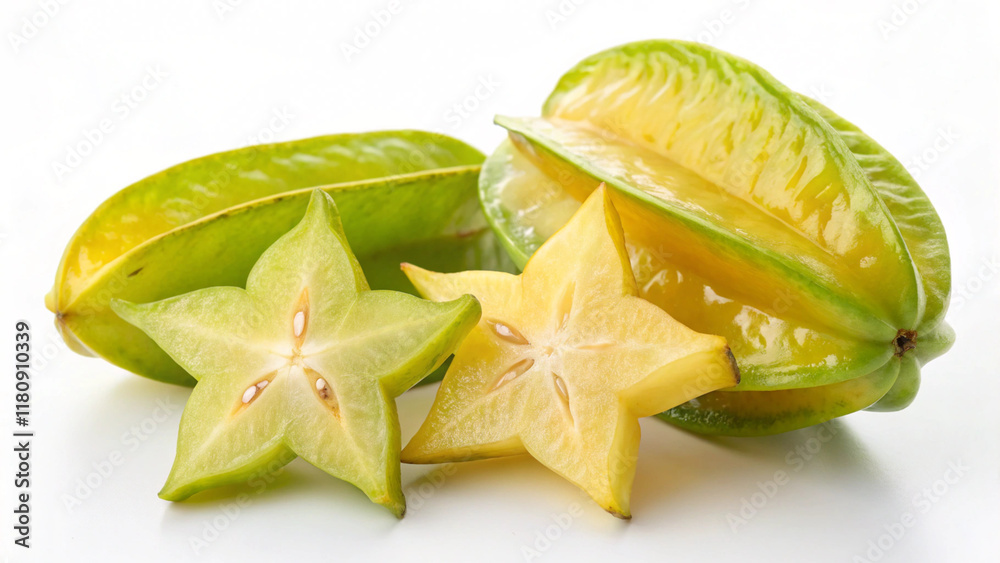 Fototapeta premium star fruit on white