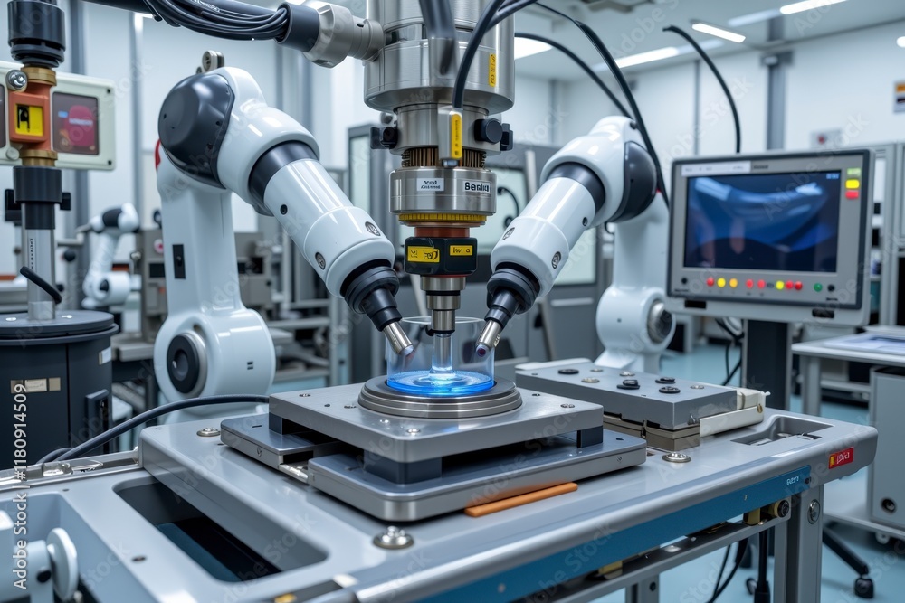 Automated Robotic Precision Machining System in Modern Laboratory Setting Automated Robotic Precision Machining System in Modern Laboratory Setting