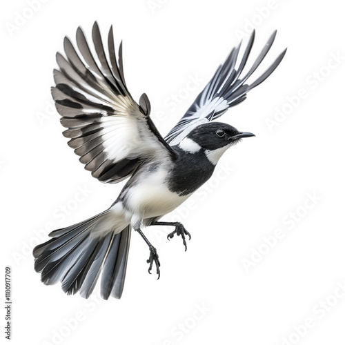 Wallpaper Mural a beautifully captured image of a bird in mid-flight. showcasing its detailed feathers and dynamic pose against a white background this photograph highlights the grace and beauty of avian life. emphas Torontodigital.ca