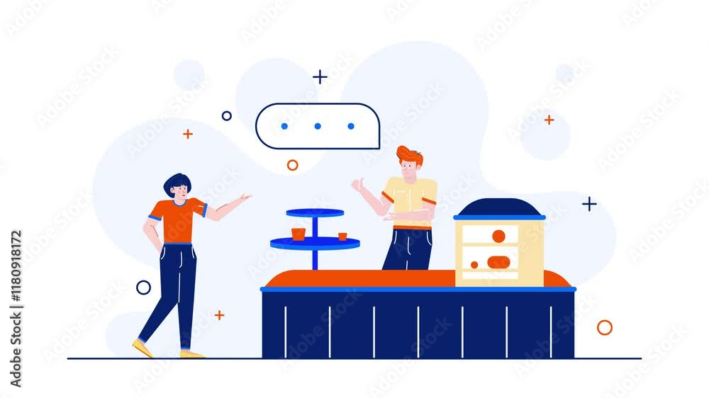 illustration of social interaction between individuals in colorful flat style business illustration animated video illustration of social interaction between individuals in colorful flat style business illustration animated video