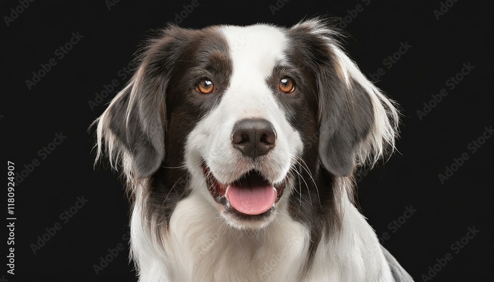 Close-Up Portrait of a Dog on Transparent Background Close-Up Portrait of a Dog on Transparent Background