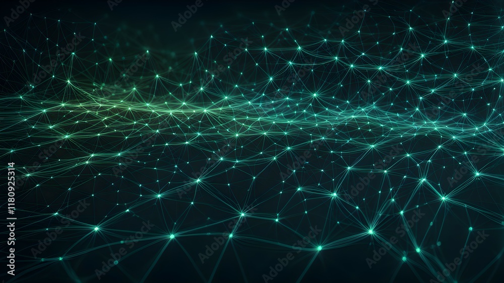Abstract digital network visualization with interconnected nodes and lines. Abstract digital network visualization with interconnected nodes and lines.