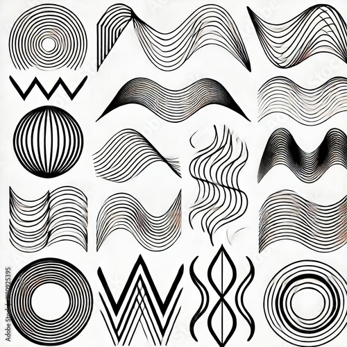 Shape Variations Lines can be straight curved wavy or jagged Cir photo