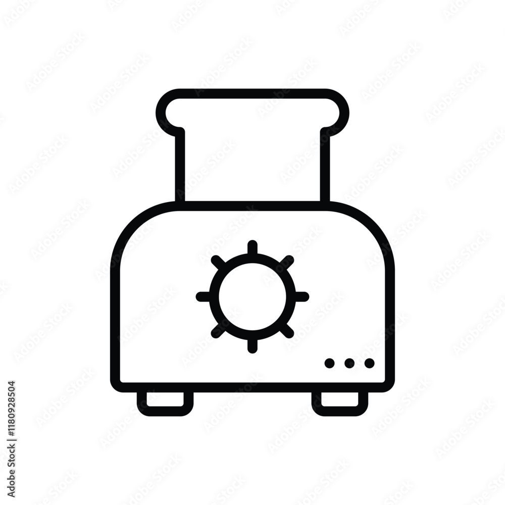 toaster icon line vector design illustration in trendy style toaster icon line vector design illustration in trendy style