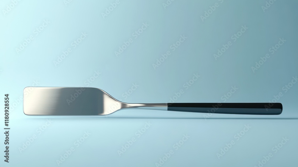 Modern spatula, studio, light blue background, still life Modern spatula, studio, light blue background, still life
