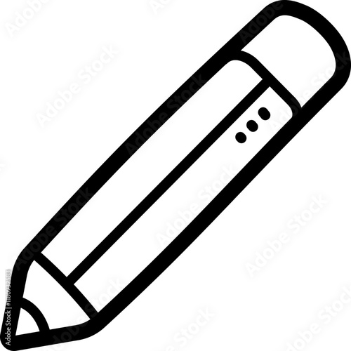 Pencil tool doodle vector icon and illustration