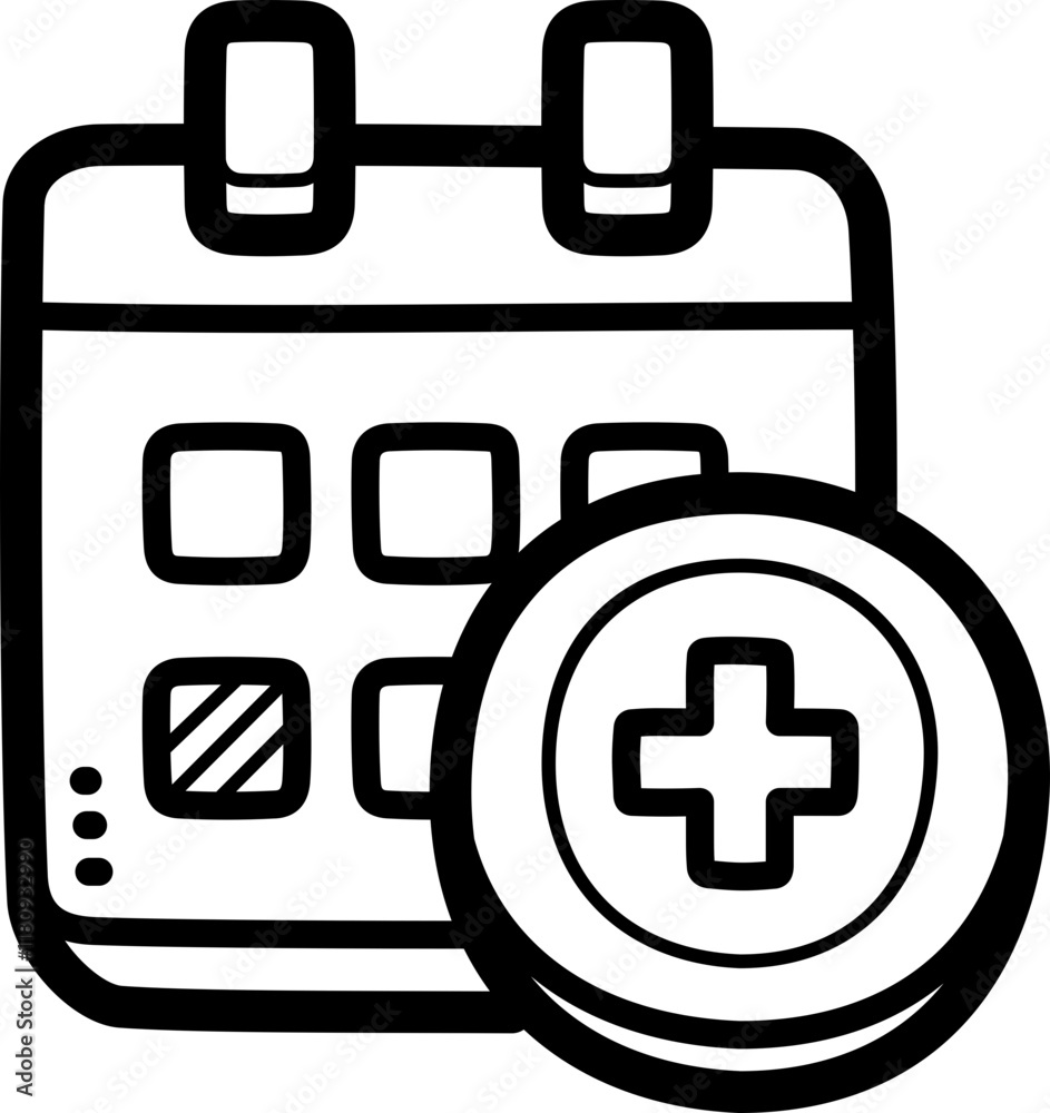 Schedule doodle vector icon and illustration Schedule doodle vector icon and illustration