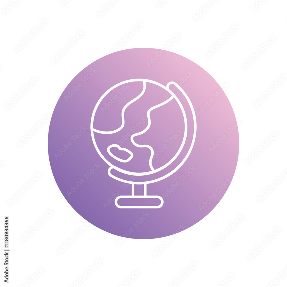 Globe icon isolated on a white background. Vector illustration. Globe icon isolated on a white background. Vector illustration.