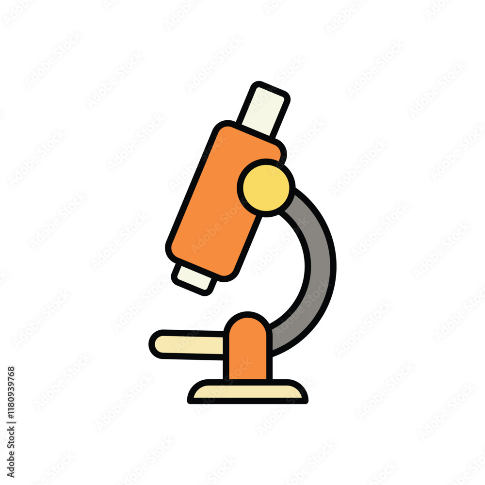 Fototapeta premium Microscope icon isolated on a white background. Vector illustration.