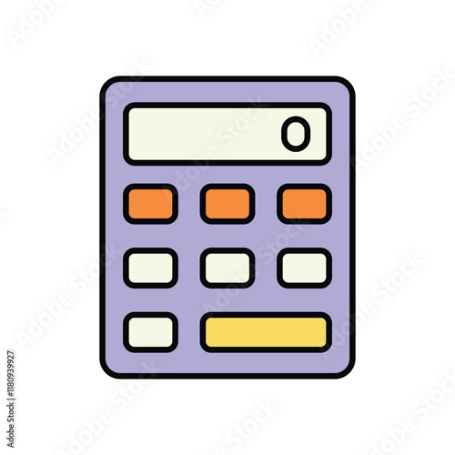 Calculator icon isolated on a white background. Vector illustration.