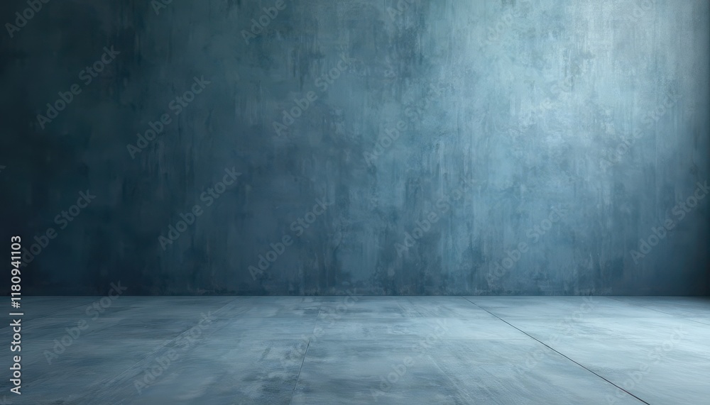 A polished concrete floor with a smoky blue gradient background for modern products. A polished concrete floor with a smoky blue gradient background for modern products.