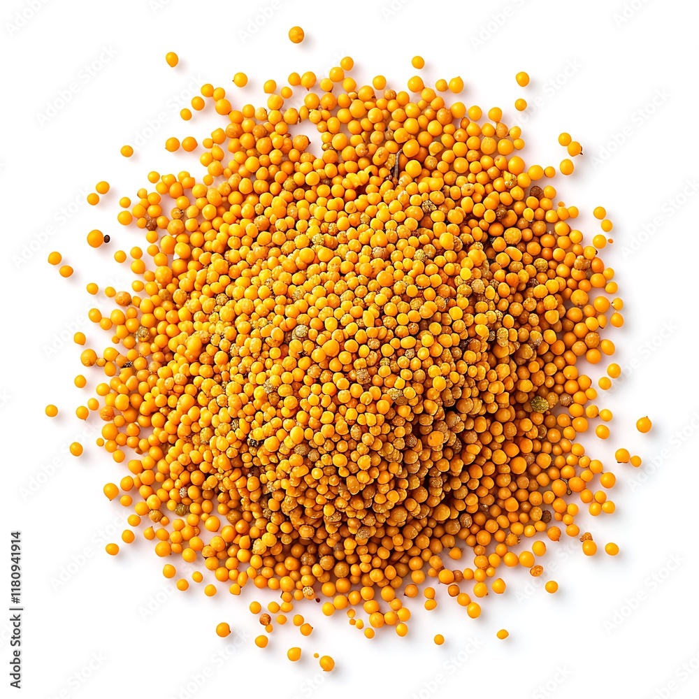 Heap of lentils isolated on white background. Top view. Heap of lentils isolated on white background. Top view.