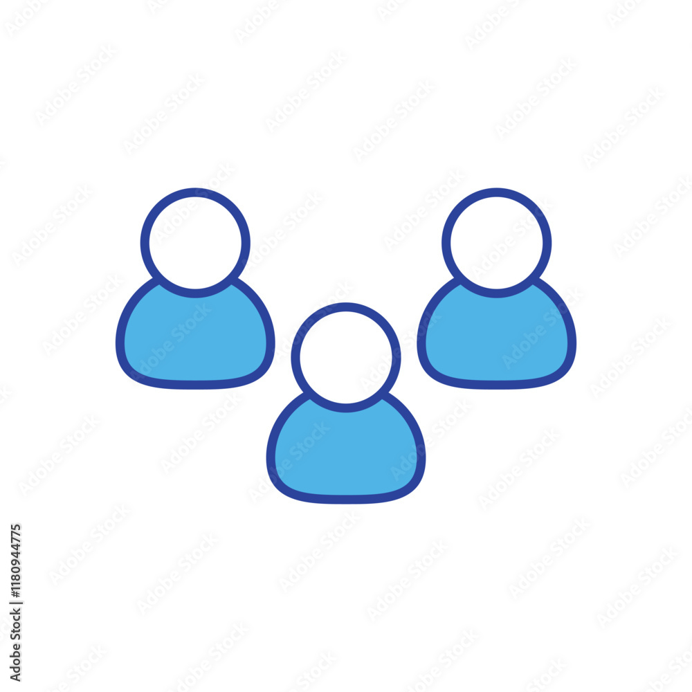 Group of People icon isolated on a white background. Vector illustration. Group of People icon isolated on a white background. Vector illustration.