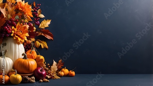 Chester banner with empty space Without Text, Thanksgiving theme luxury Nvy background photo