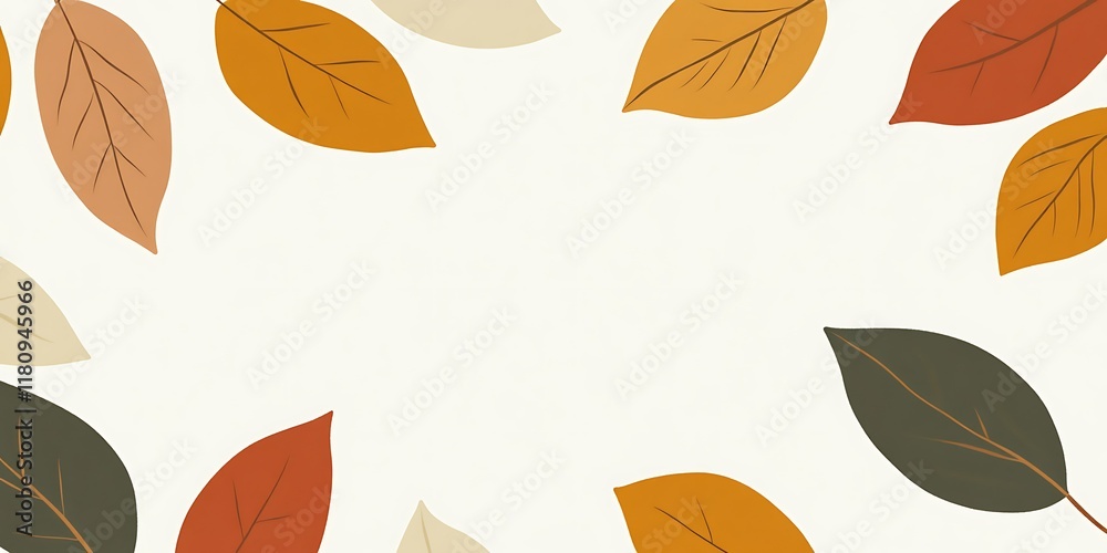 Obraz premium Autumn leaves fall background design. (1)