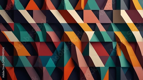 Geometric patterns in clean vector art style
