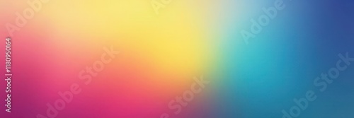 Blurry rainbow transition, light pink fading to yellow and blue, hazy feel, smooth, watercolor