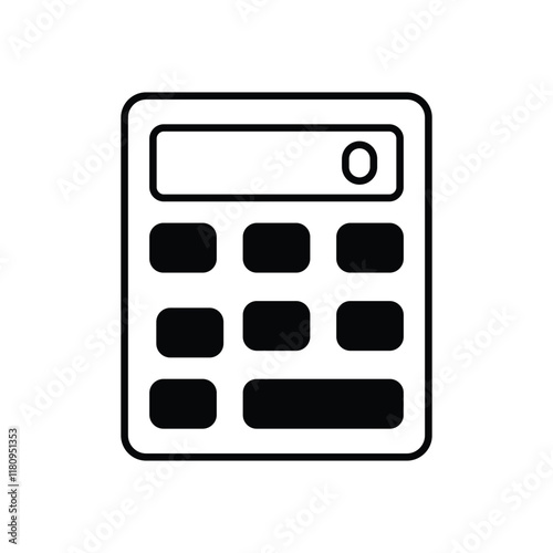 Calculator icon isolated on a white background. Vector illustration.