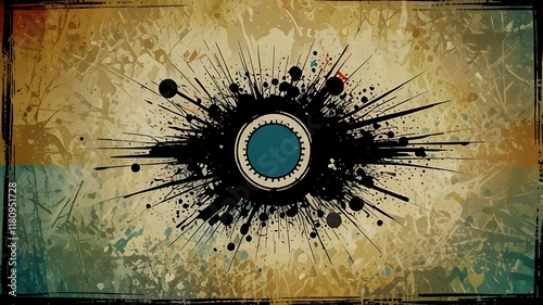 Grunge-inspired vector art with texture overlays