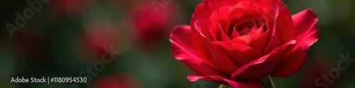 Crimson rose close-up, vibrant petals, fiery red, love, macro, symbol