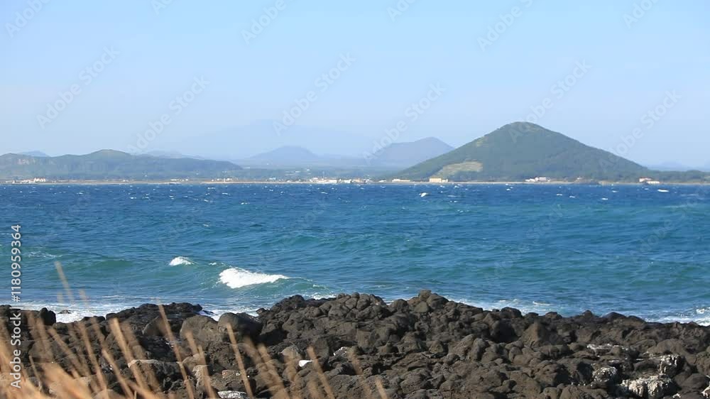 A natural view of Jeju Island, a beautiful island in Korea
